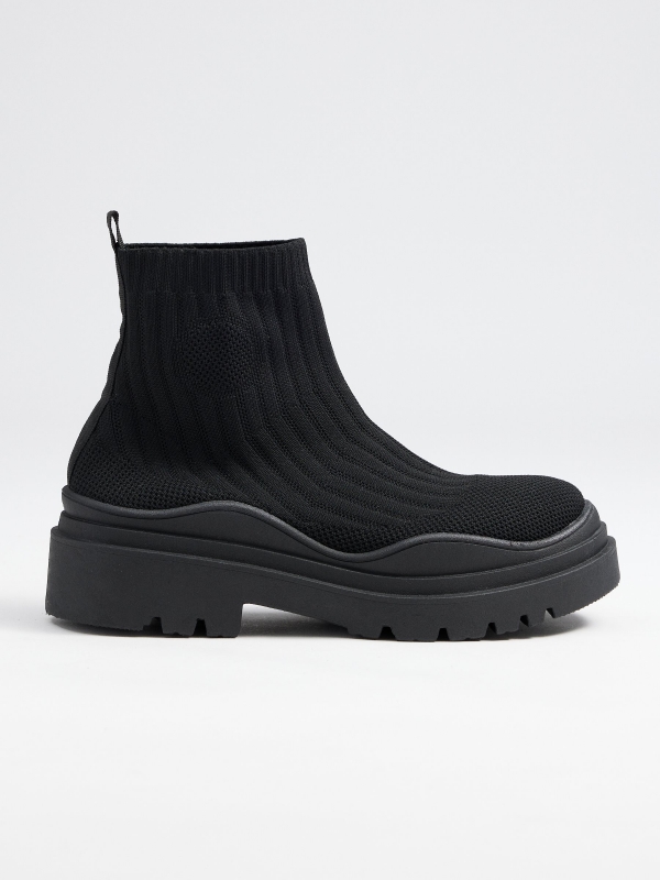 Elastic boot shoe black