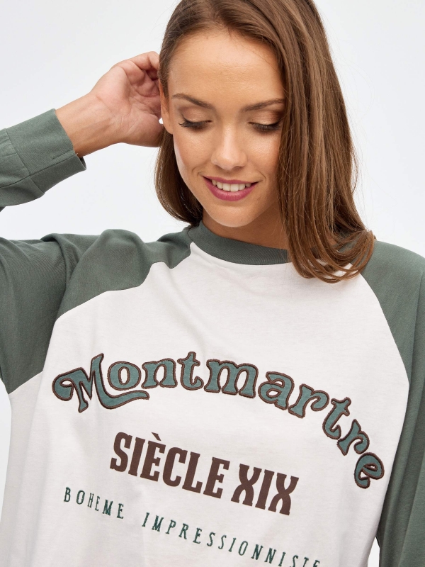 Montmartre T-shirt greyish green detail view