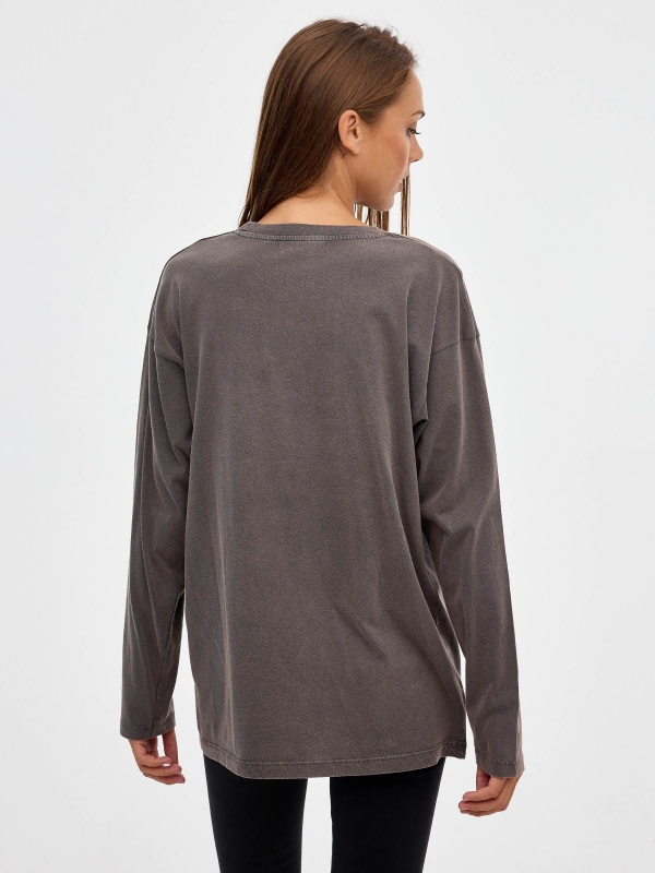 Simplicity T-shirt dark grey middle back view