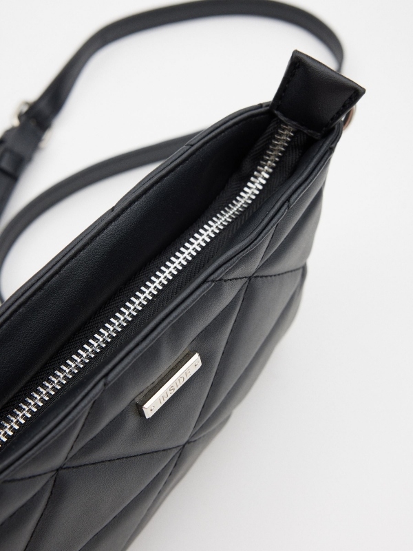 Crossbody bag with chain black detail view