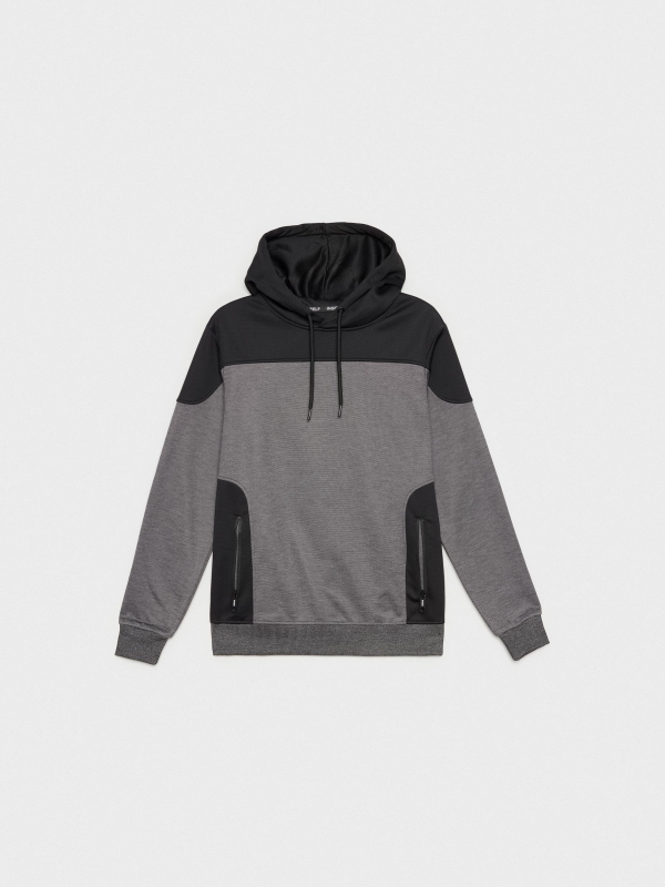 Sweatshirt com textura preto