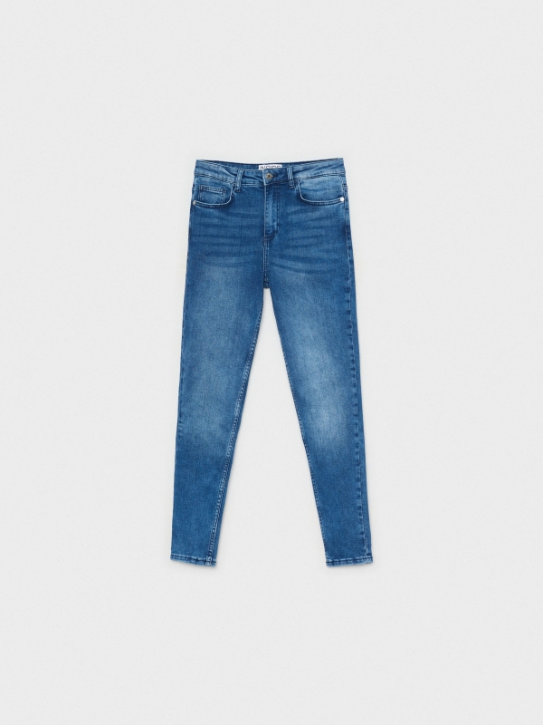  Basic mid-rise skinny jeans blue
