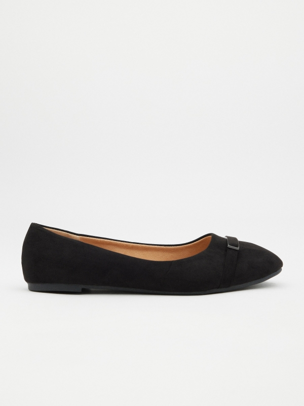 Basic leatherette ballerina black