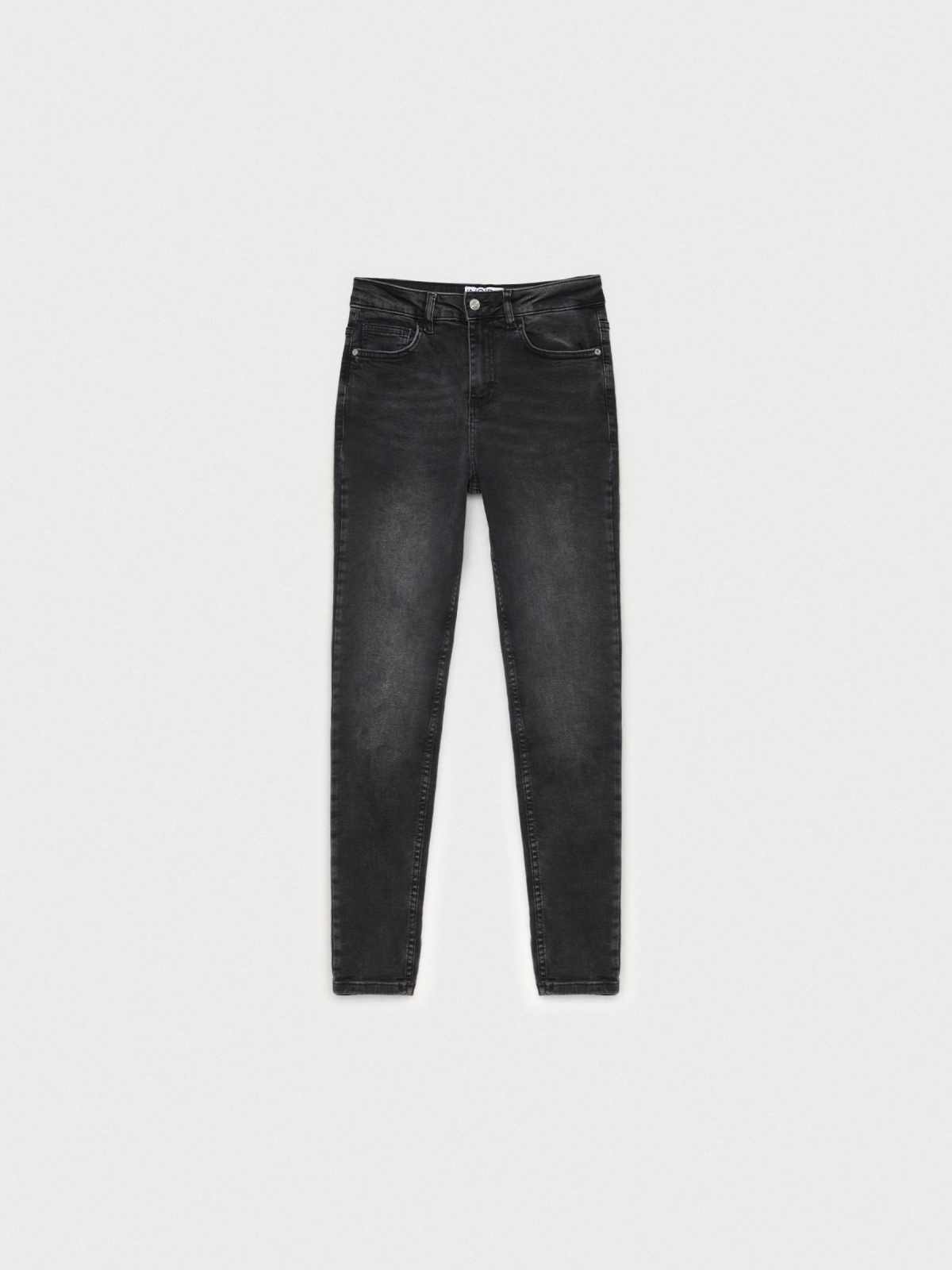  Calças de ganga skinny básicas pretas preto