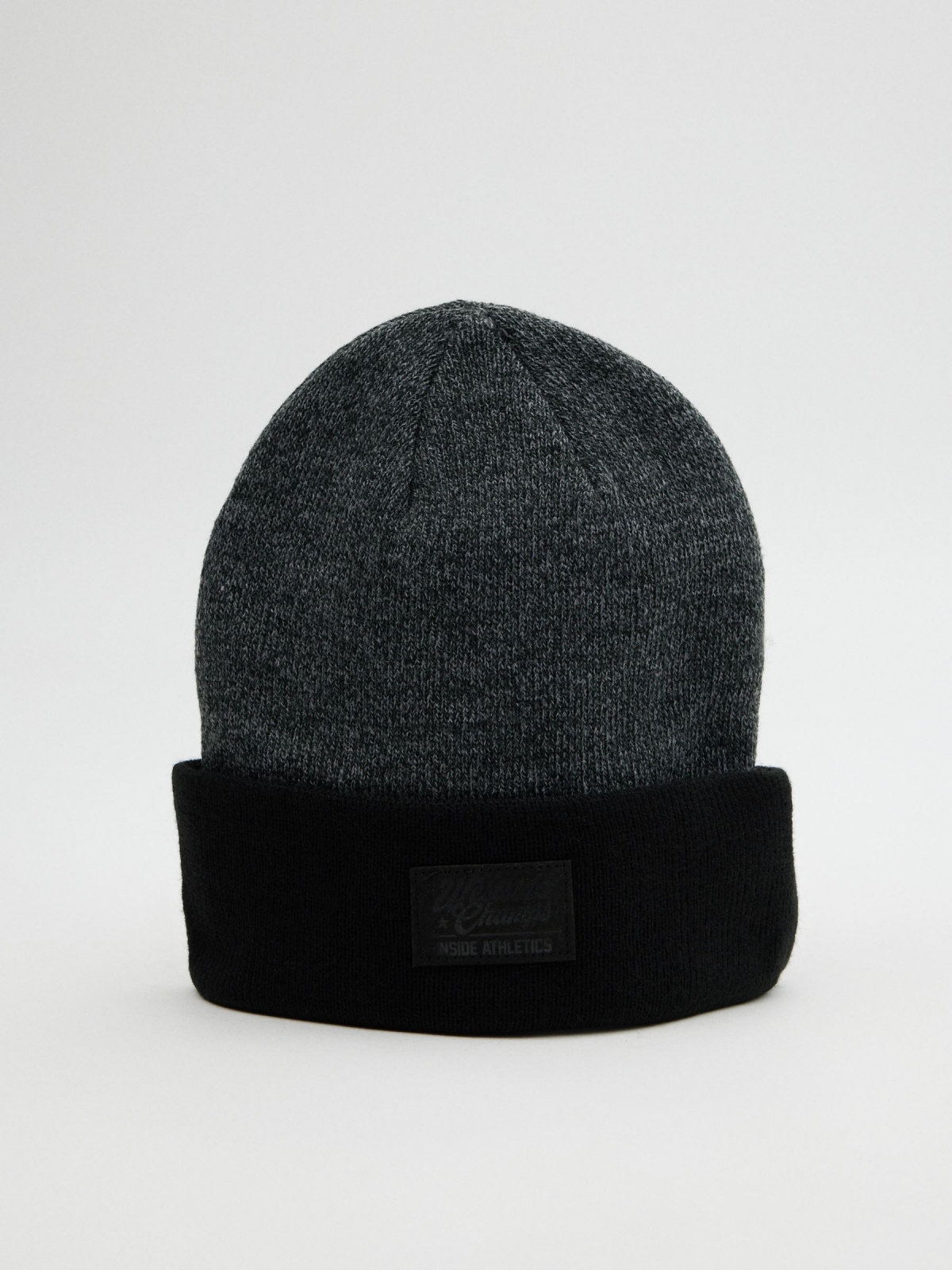 Men's gray and black cap grey detail view