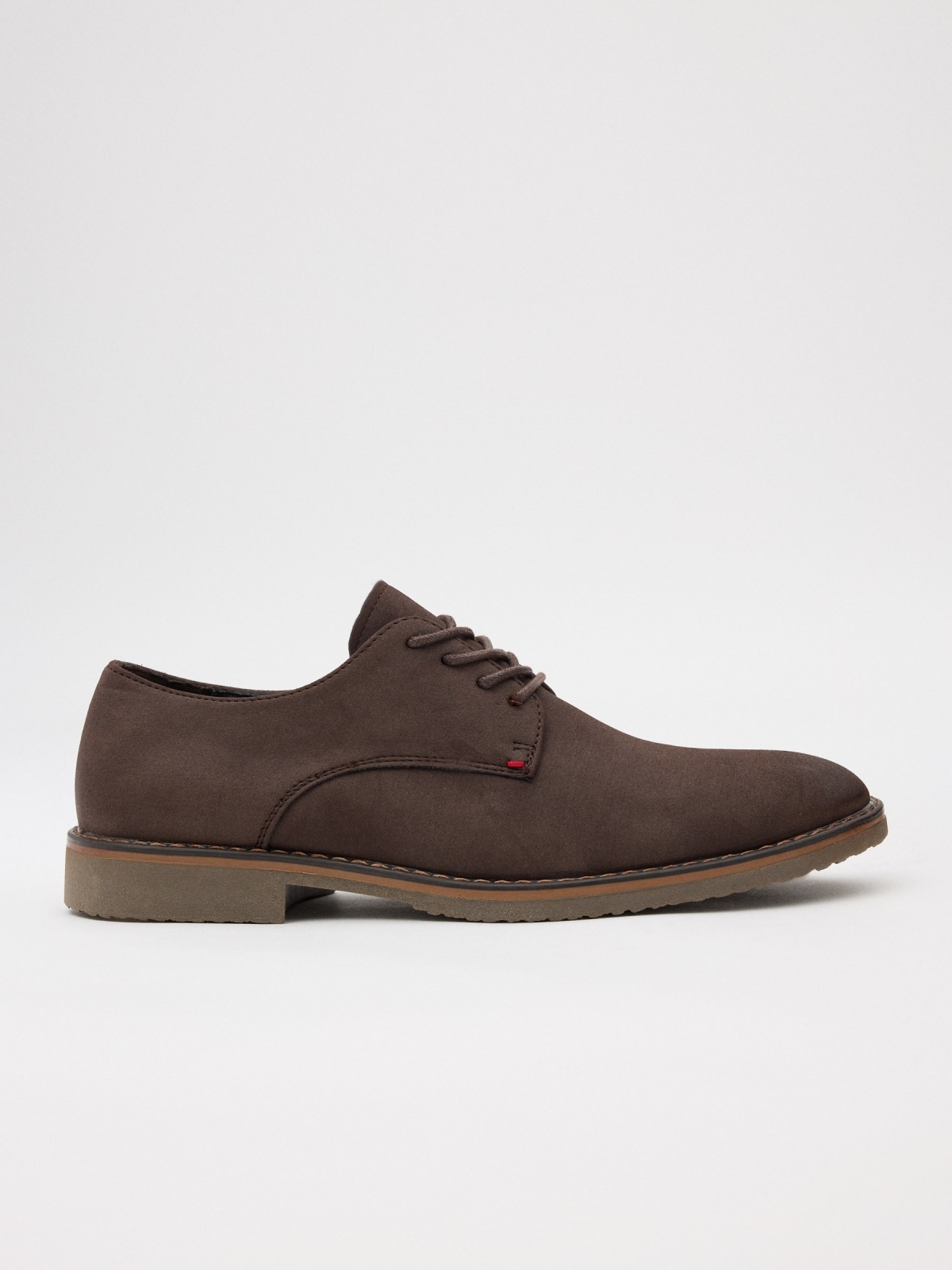Classic leatherette shoe dark brown