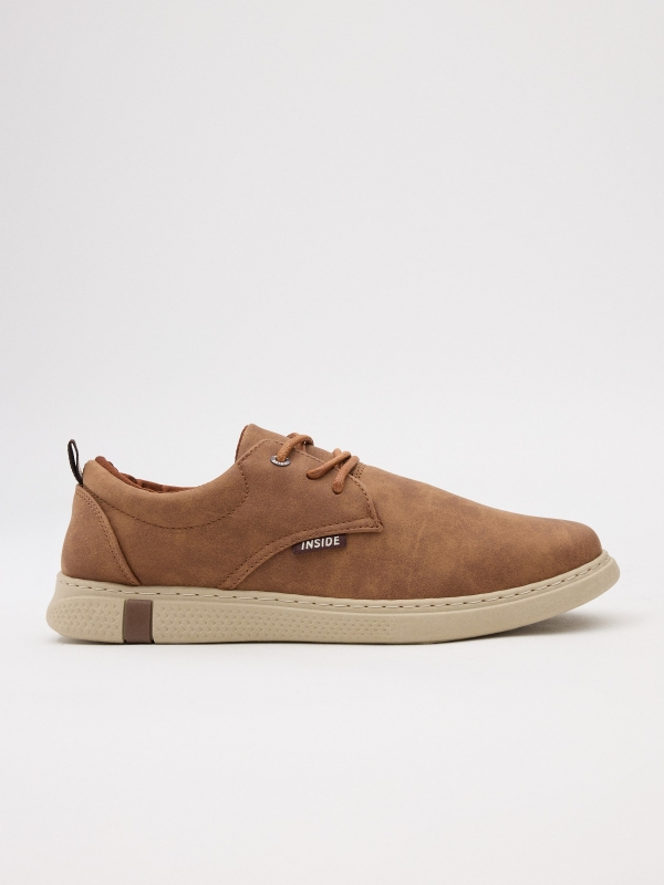 Casual lace-up sneaker brown