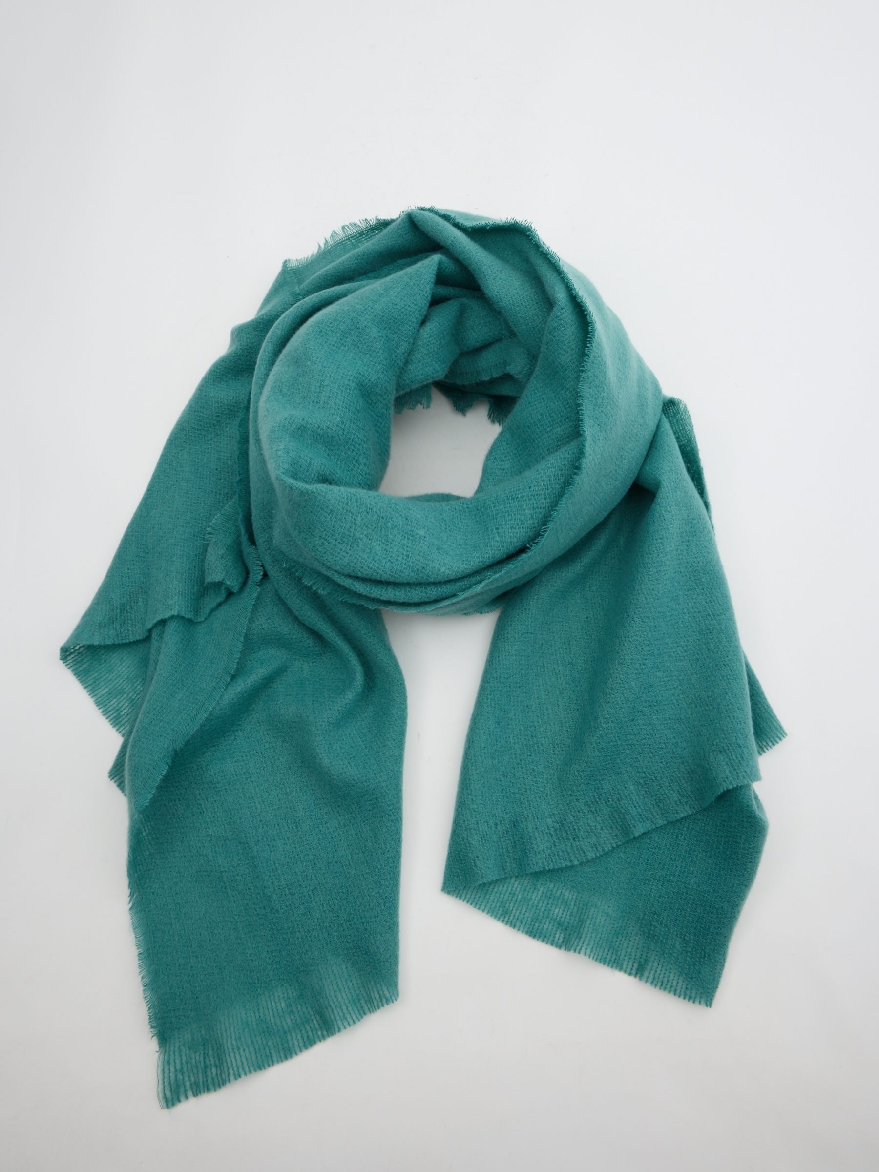 Colored knitted scarf light blue