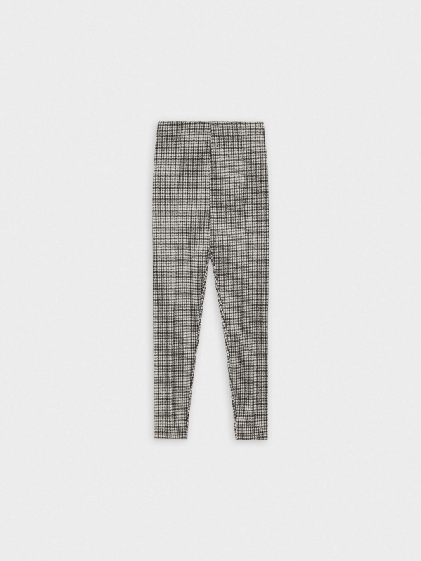  Leggings de cintura alta houndstooth preto