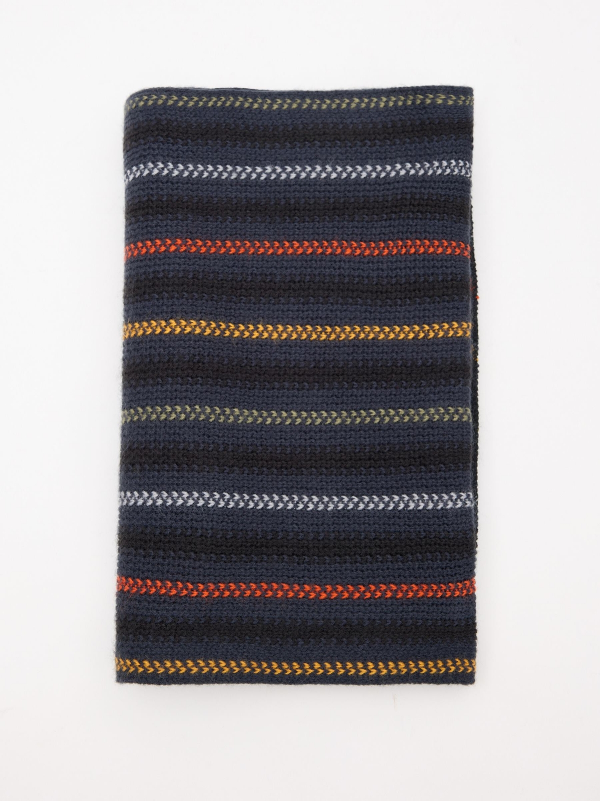 Striped knitted scarf multicolor