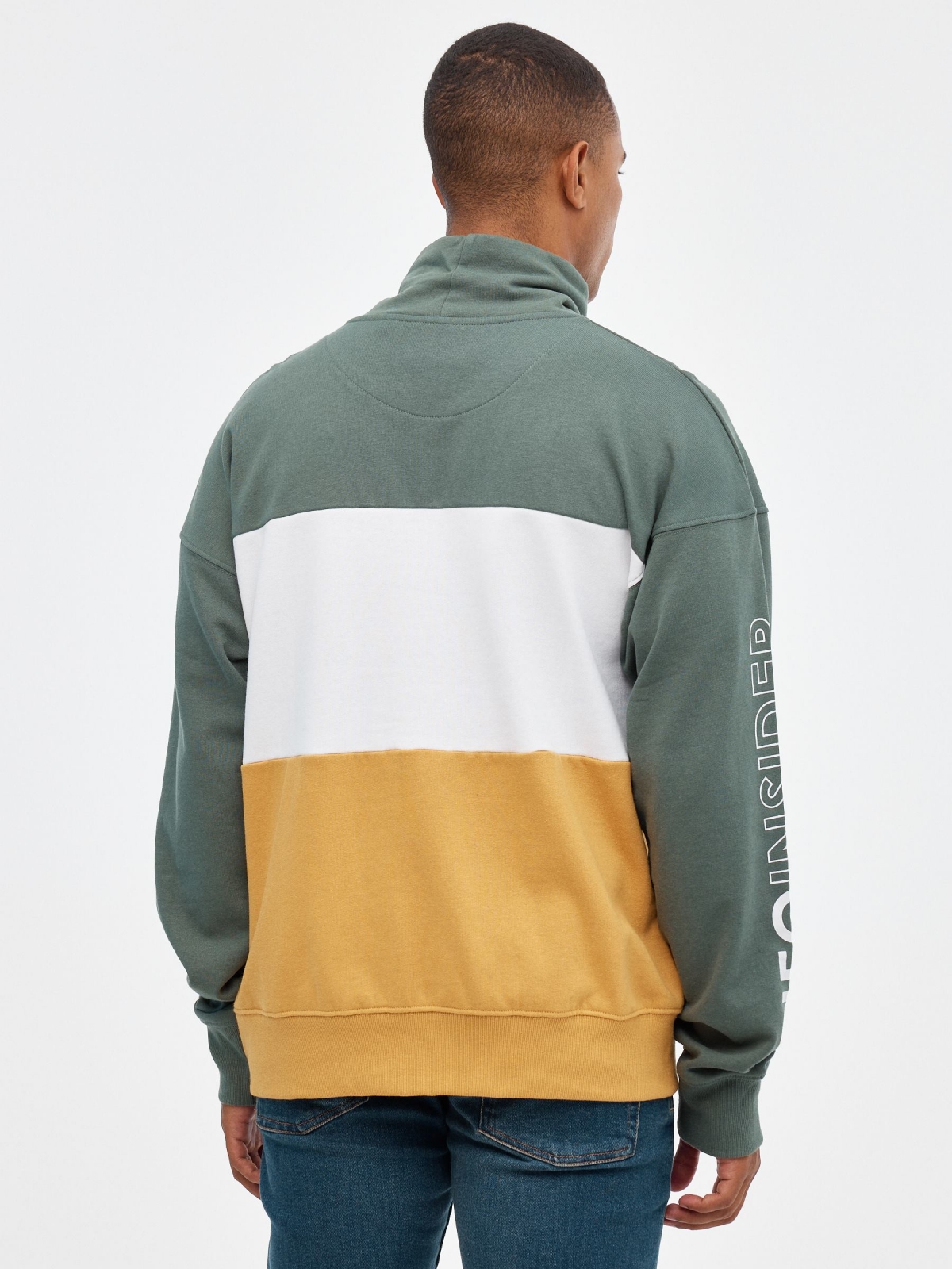 Sweatshirt NEOINSIDERS verde acinzentado vista meia traseira
