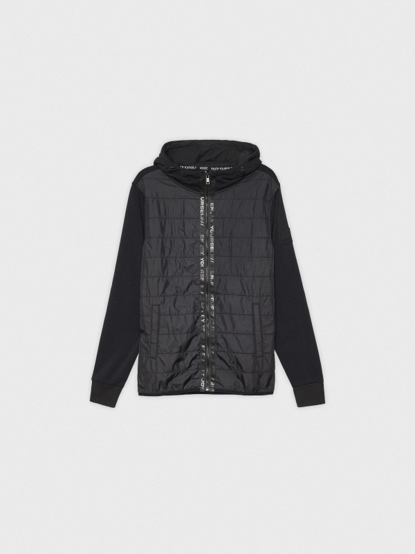  Fleece sweatshirt with zipper black