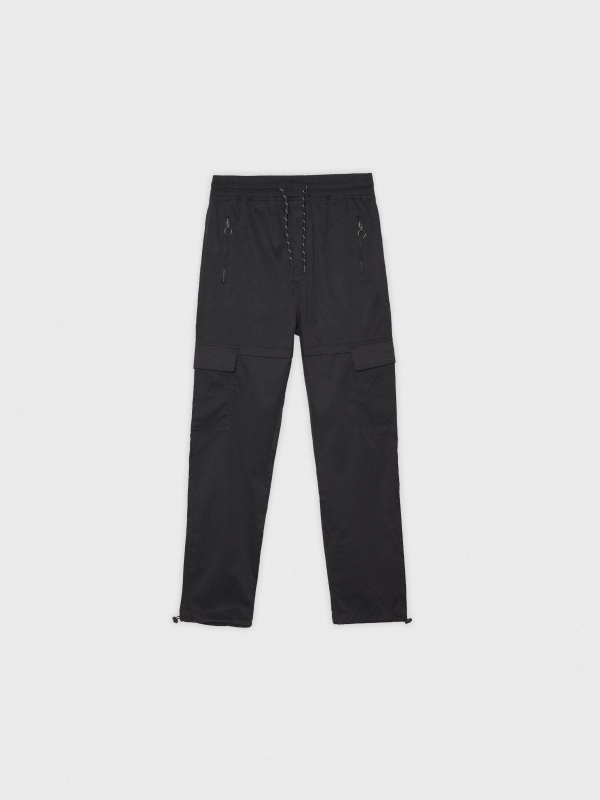  Jogger pants with adjustable ankles black
