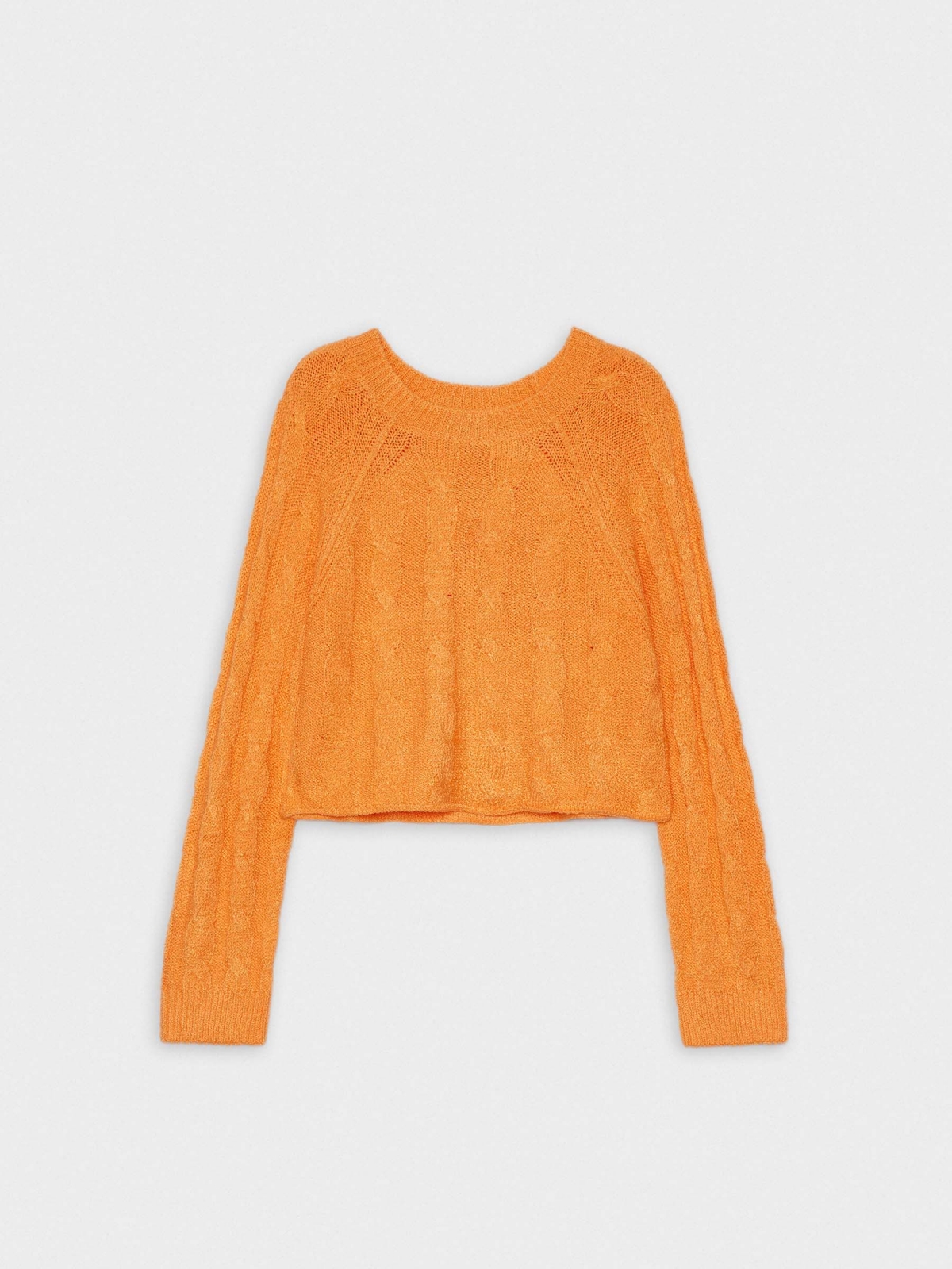  Eights crop sweater salmon