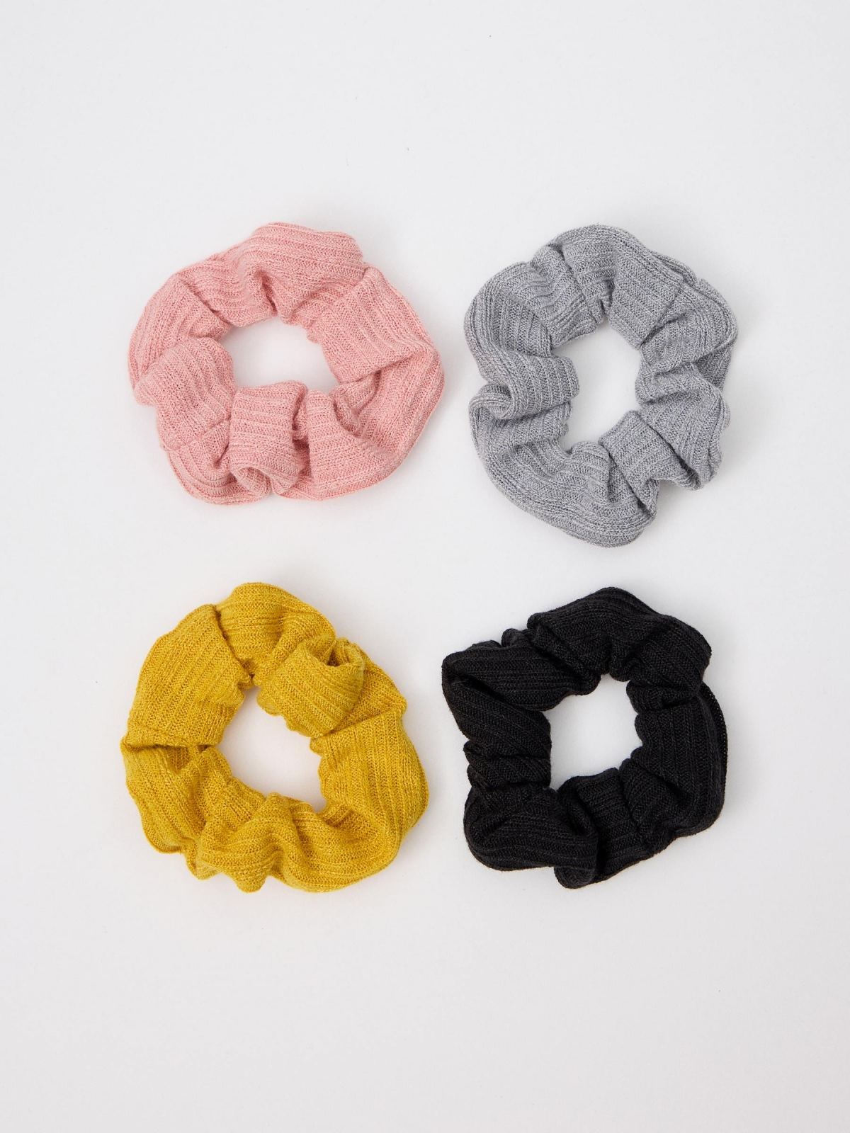 Pack 4 colored scrunchies multicolor