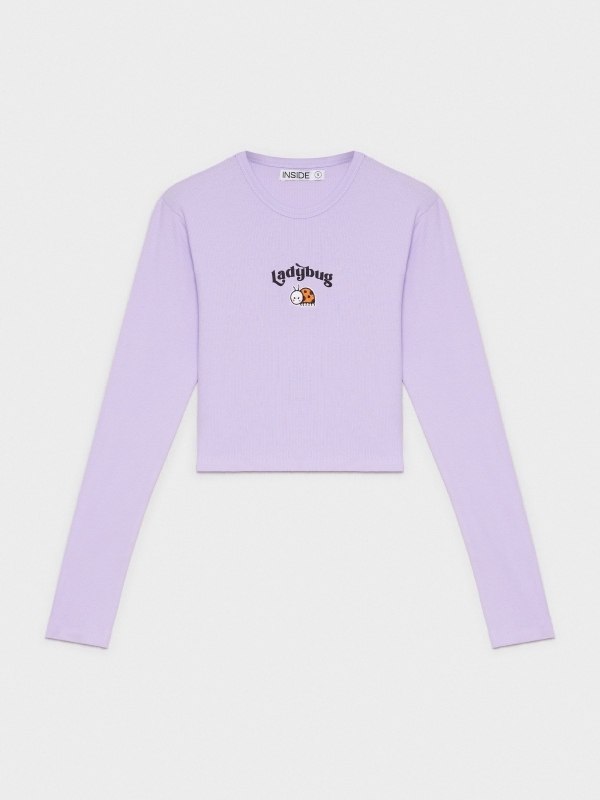  T-shirt with embroidery lilac