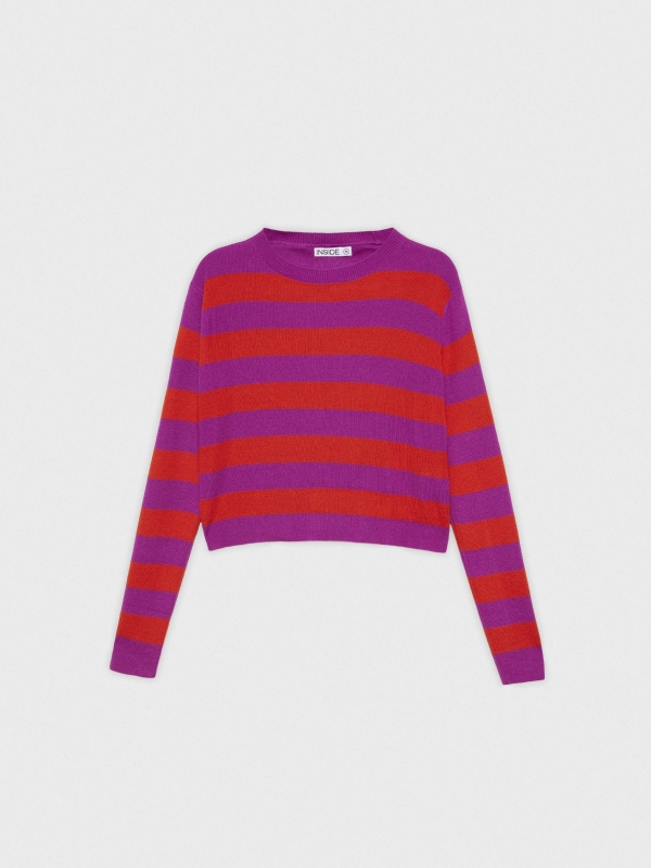  Striped crop sweater multicolor