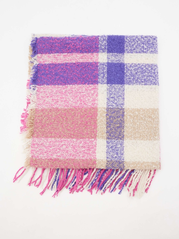 Oversized scarf in bright colors lilac