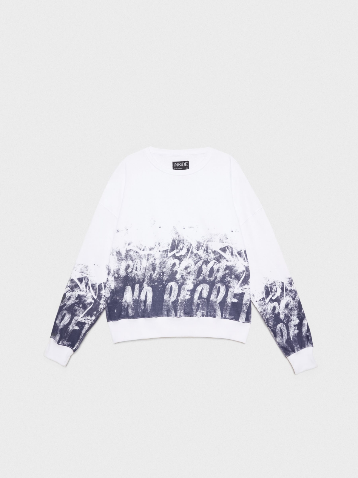  Sweatshirt com print graffiti branco