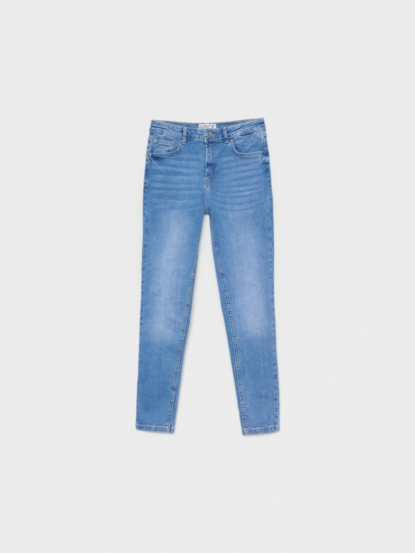  Mid-rise skinny jeans blue