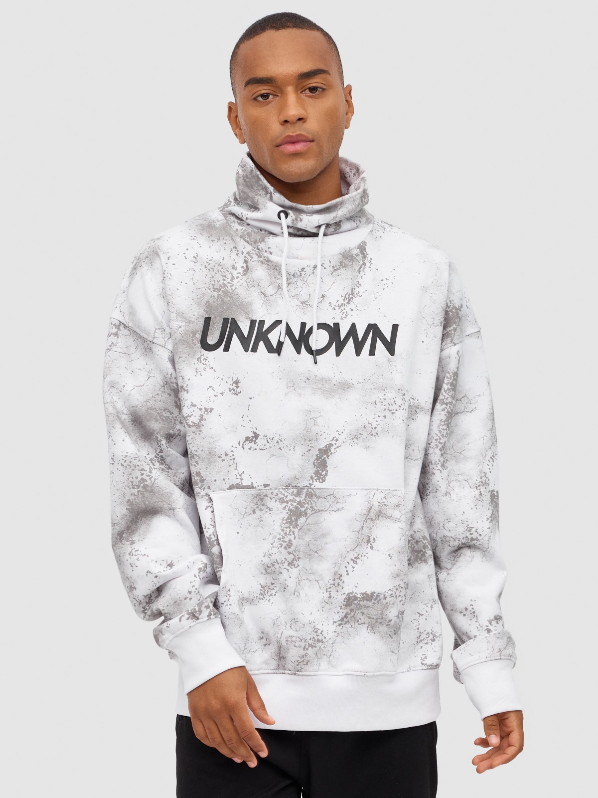 Tie&dye sweatshirt Unknown white middle front view