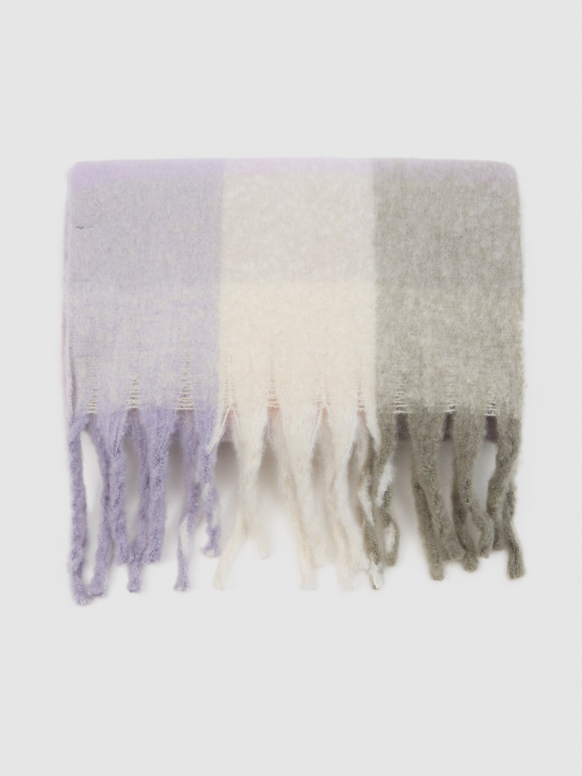 Gray and violet scarf mauve