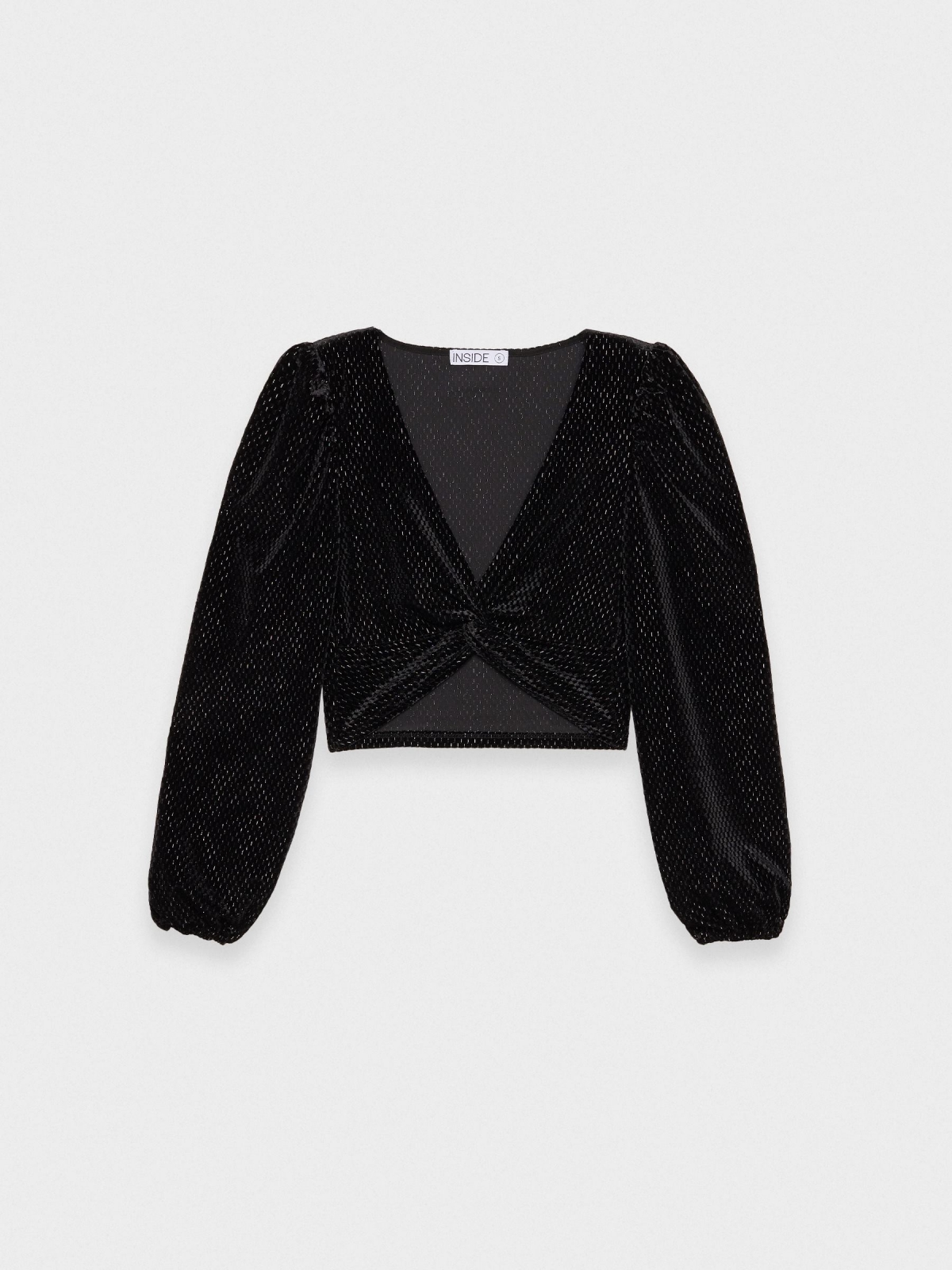  Velvet blouse with lurex black