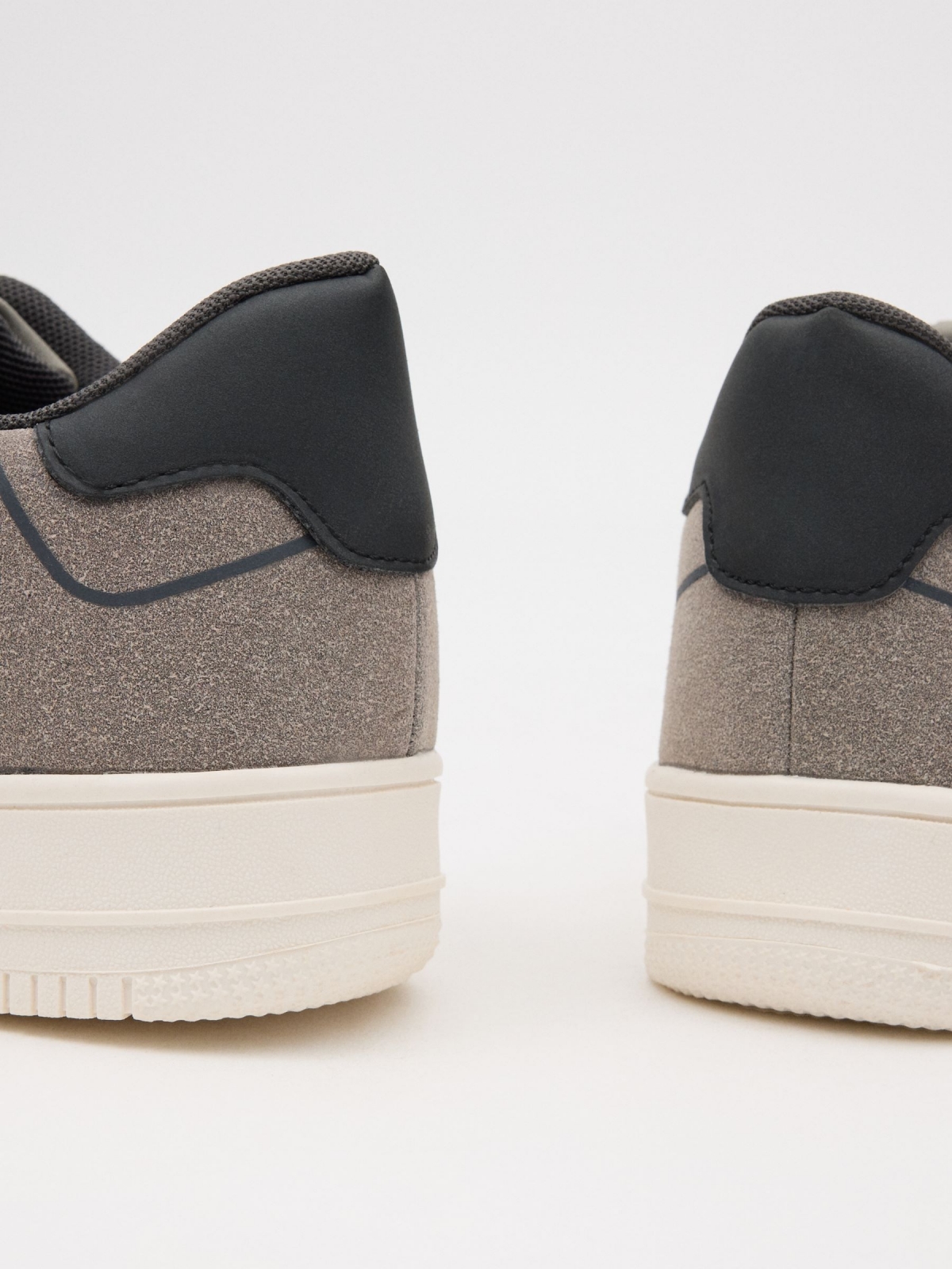 Grey combined casual sneaker detail view