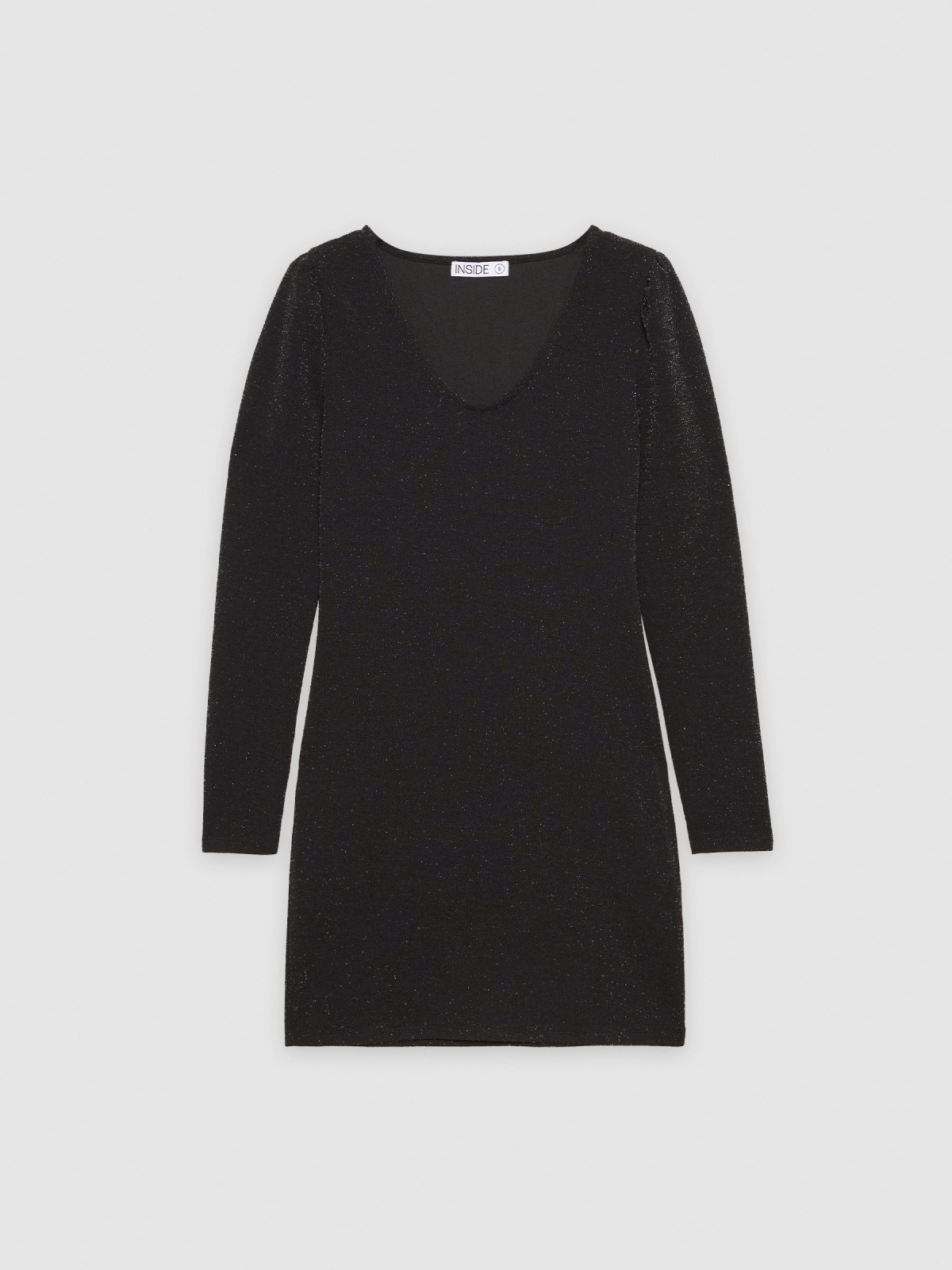  Mini lurex dress black