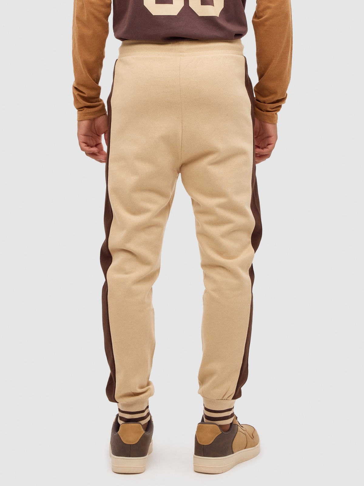 Jogger pants SN beige middle back view