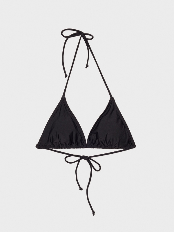  Top bikini triángulo negro