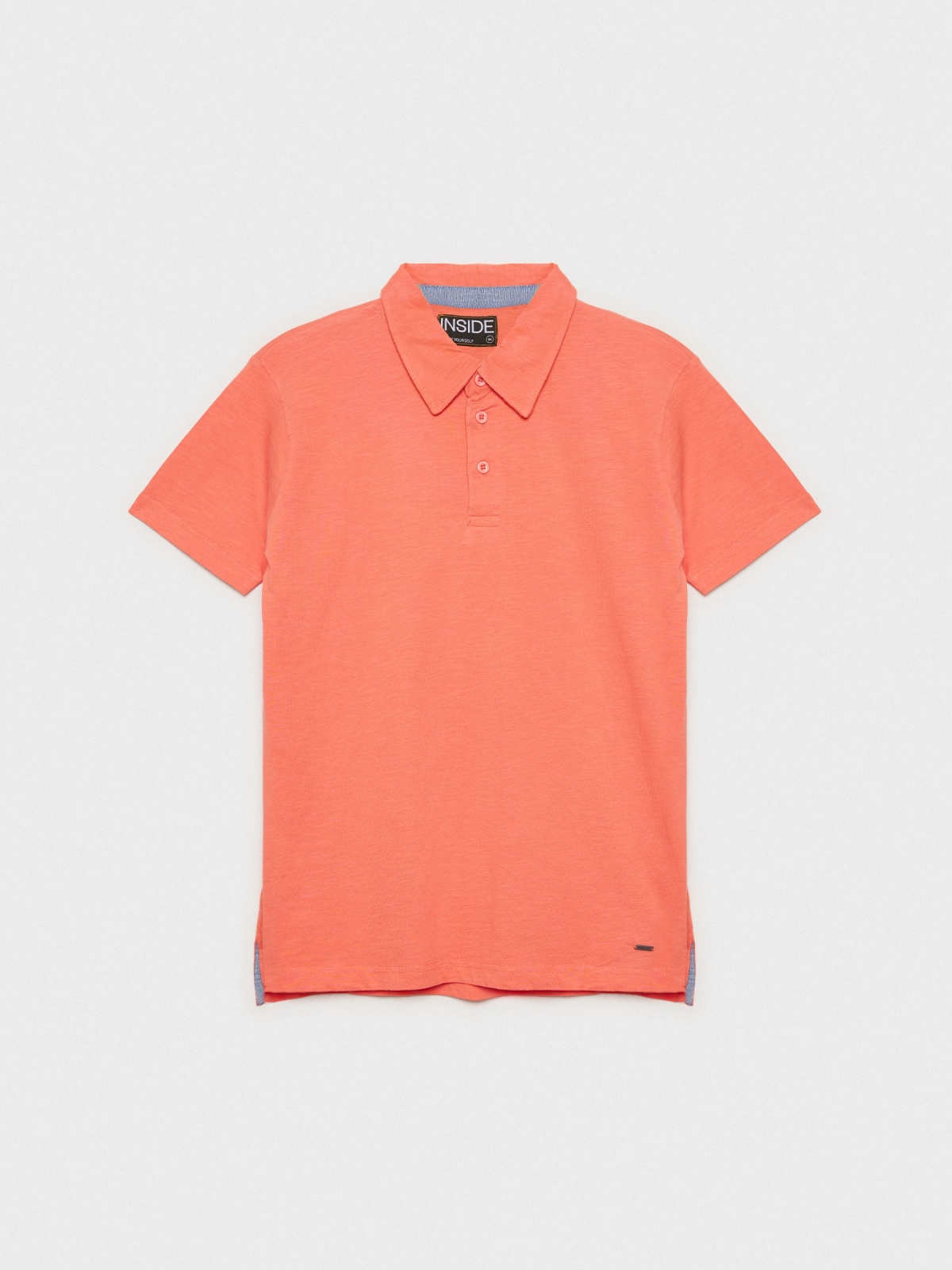  Basic polo shirt classic collar coral