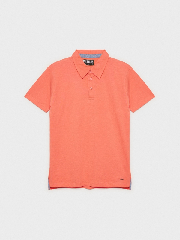  Basic polo shirt classic collar coral