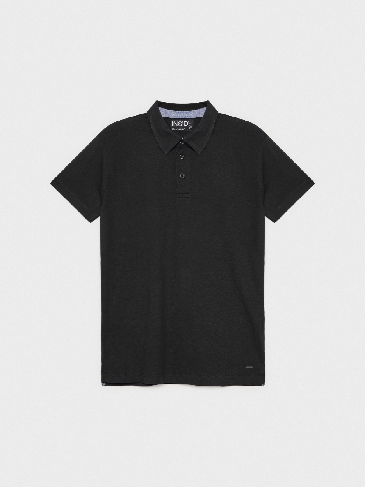  Basic polo shirt classic collar black