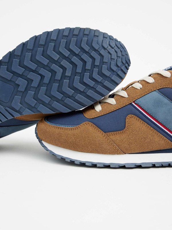 Casual nylon with multi-piece sneaker navy detail view