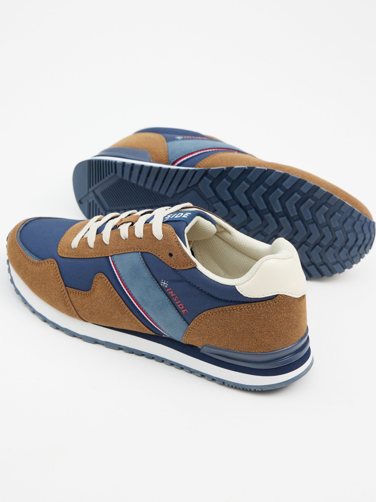 Casual nylon with multi-piece sneaker navy