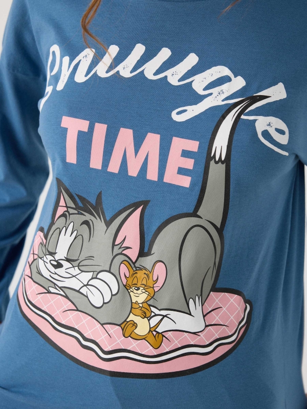 Tom & Jerry Pajamas grey detail view