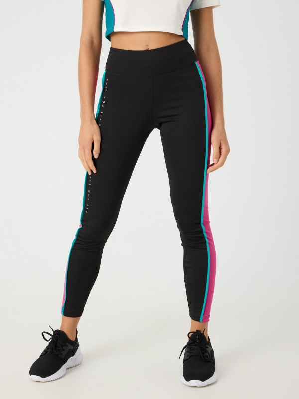 Leggings Fit for life black middle front view