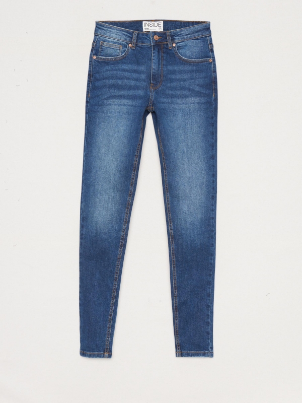  Blue medium waist skinny jeans indigo