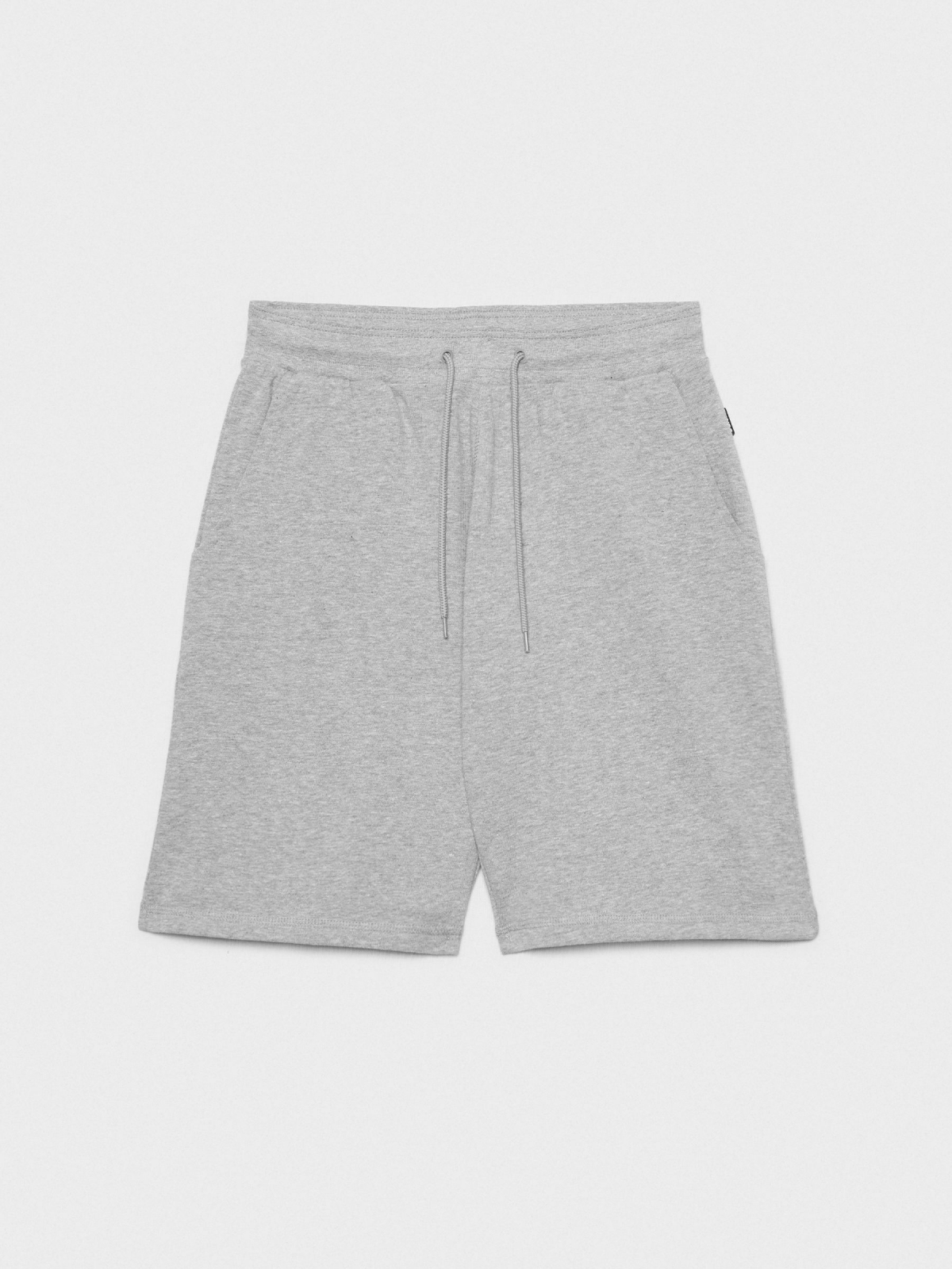  Basic jogger bermuda shorts grey