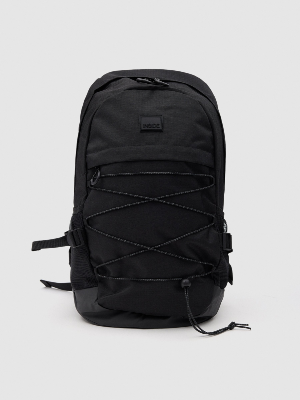 Polyester sports backpack black