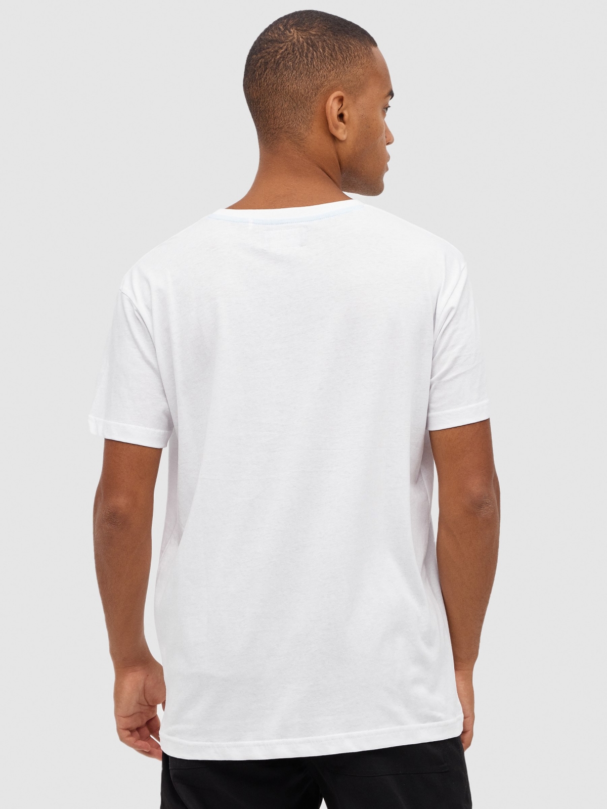 T-shirt INSIDE logótipo preto vista meia traseira