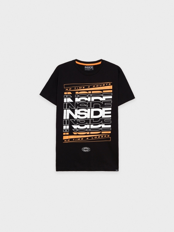 T-shirt INSIDE logótipo preto