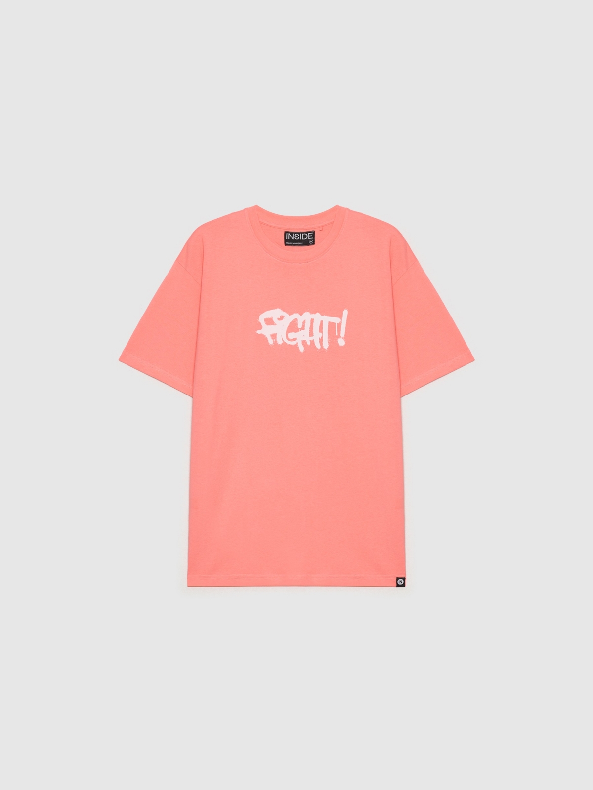  Camiseta Fight! rosa