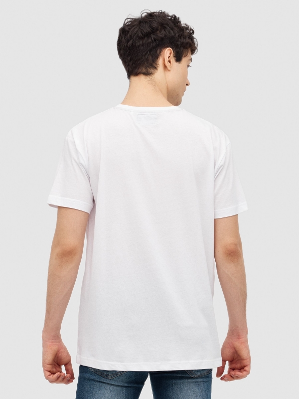 INSIDE urban T-shirt white middle back view