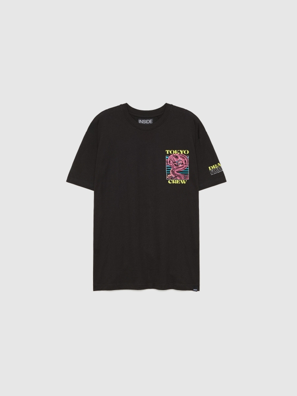  Japanese dragon T-shirt black