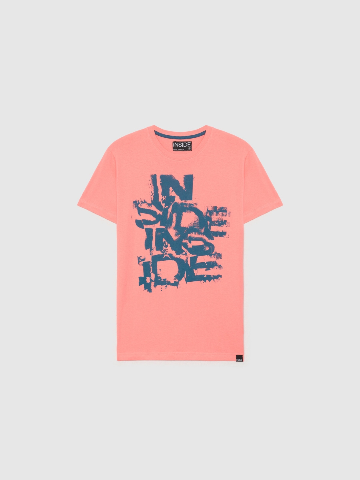  T-shirt com logótipo INSIDE rosa
