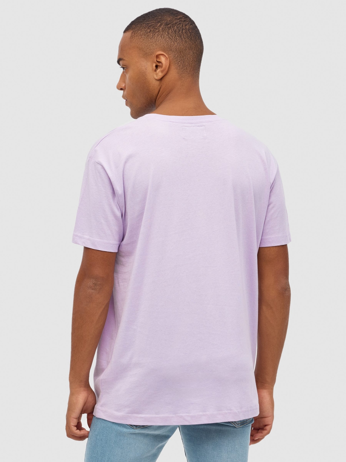 INSIDE spray T-shirt purple middle back view