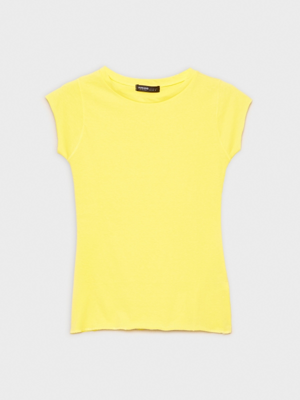 Basic round neck t-shirt yellow