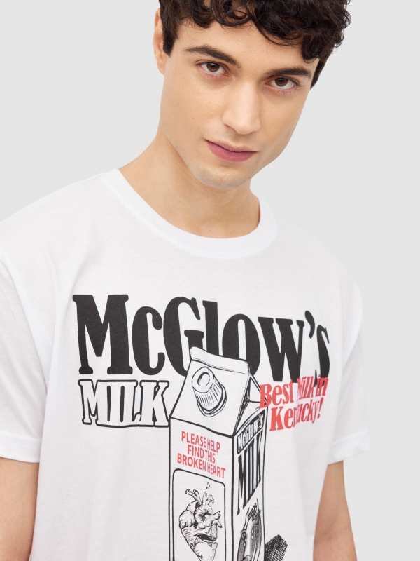 Camiseta Milk Kentucky blanco vista detalle